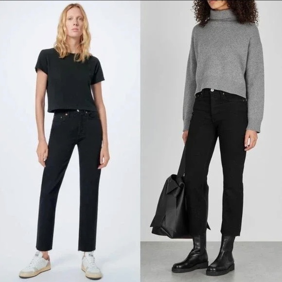 Re/Done Comfort Stretch High Rise Stove Pipe - Size 26 - Picture 9 of 16